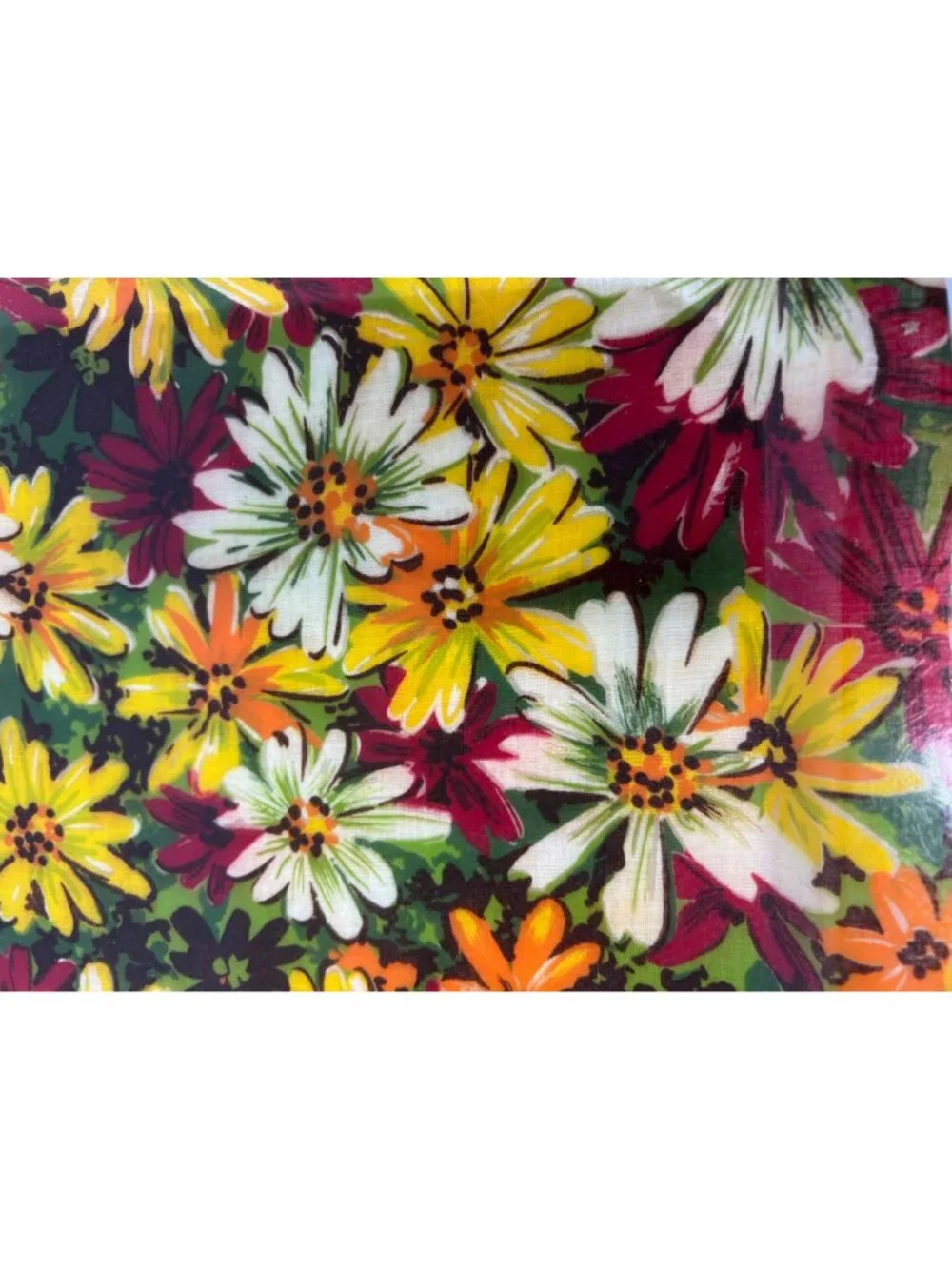 Vintage Daisy Floral Fiberglass Serving Trays Set Of 2 16
